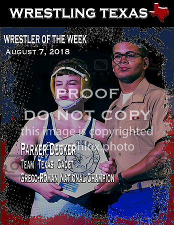 Wrestler of the Week Aug 7 2018 - Parker Decker