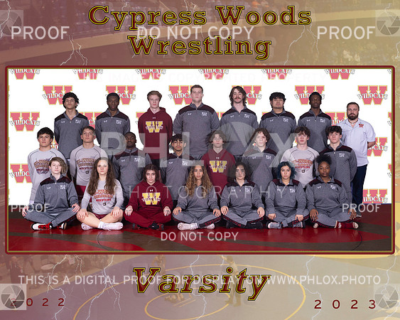 2023 Cy Woods Wrestling varsity