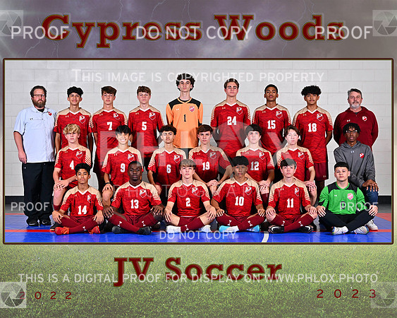 2023 Cy Woods JV Soccer 8x10