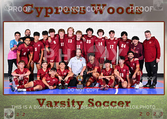 2023 Cy Woods Varsity Soccer 2 5x7