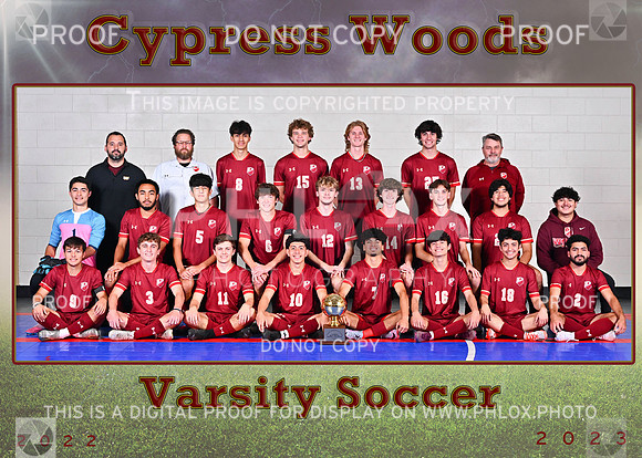 2023 Cy Woods Varsity Soccer 8x10