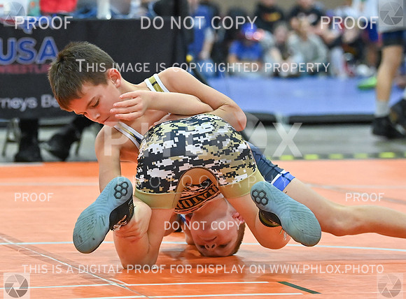 Alec Alfortish (Brother Melchior Wrestling Club) won by decision over Cael Danielson (Texas Elite Wrestling Club) (Dec 4-3)-