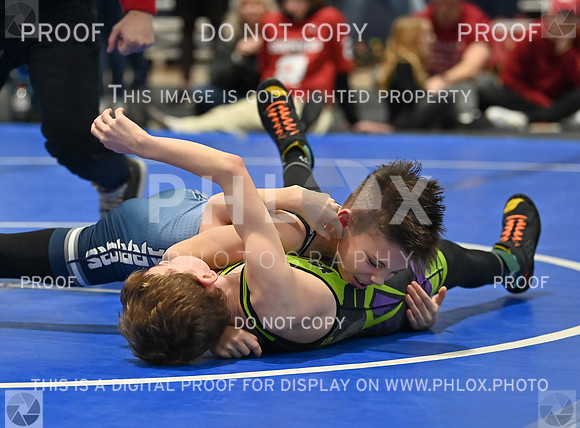 Hunter Lugo (Liberty Warriors Wrestling Club) won by fall over Jackson Magnusen (Waco Wrestling Academy) (Fall 1-51)-