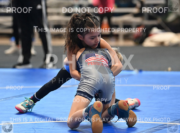Zaylah Castillo (Gracie Barra Westchase Wrestling Club) won by fall over Myles Pendleton (North DeSoto Wrestling Academy) (Fall 1-53)-