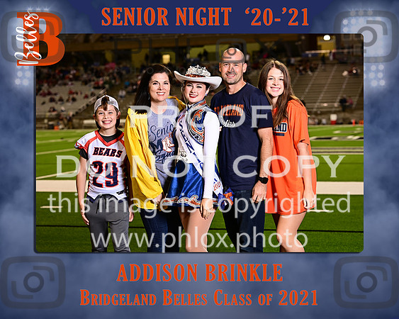 Addison Brinkle-Bridgeland Belles Senior Night 8x10