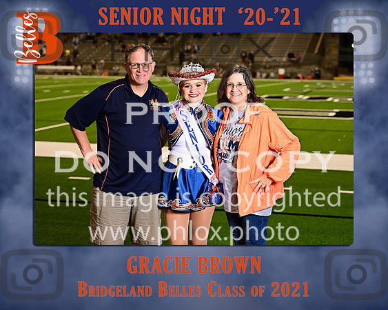 Gracie Brown-Bridgeland Belles Senior Night 8x10
