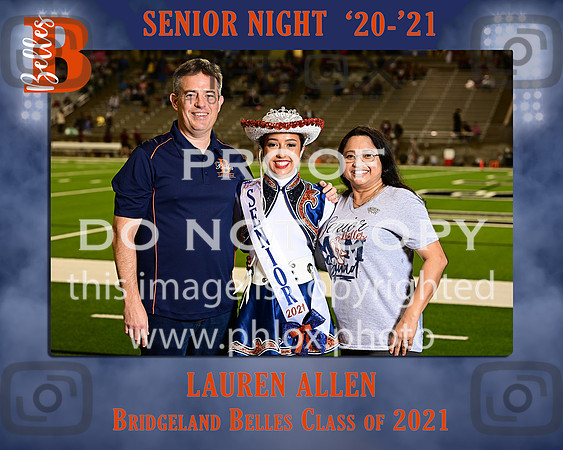 Lauren Allen-Bridgeland Belles Senior Night 8x10